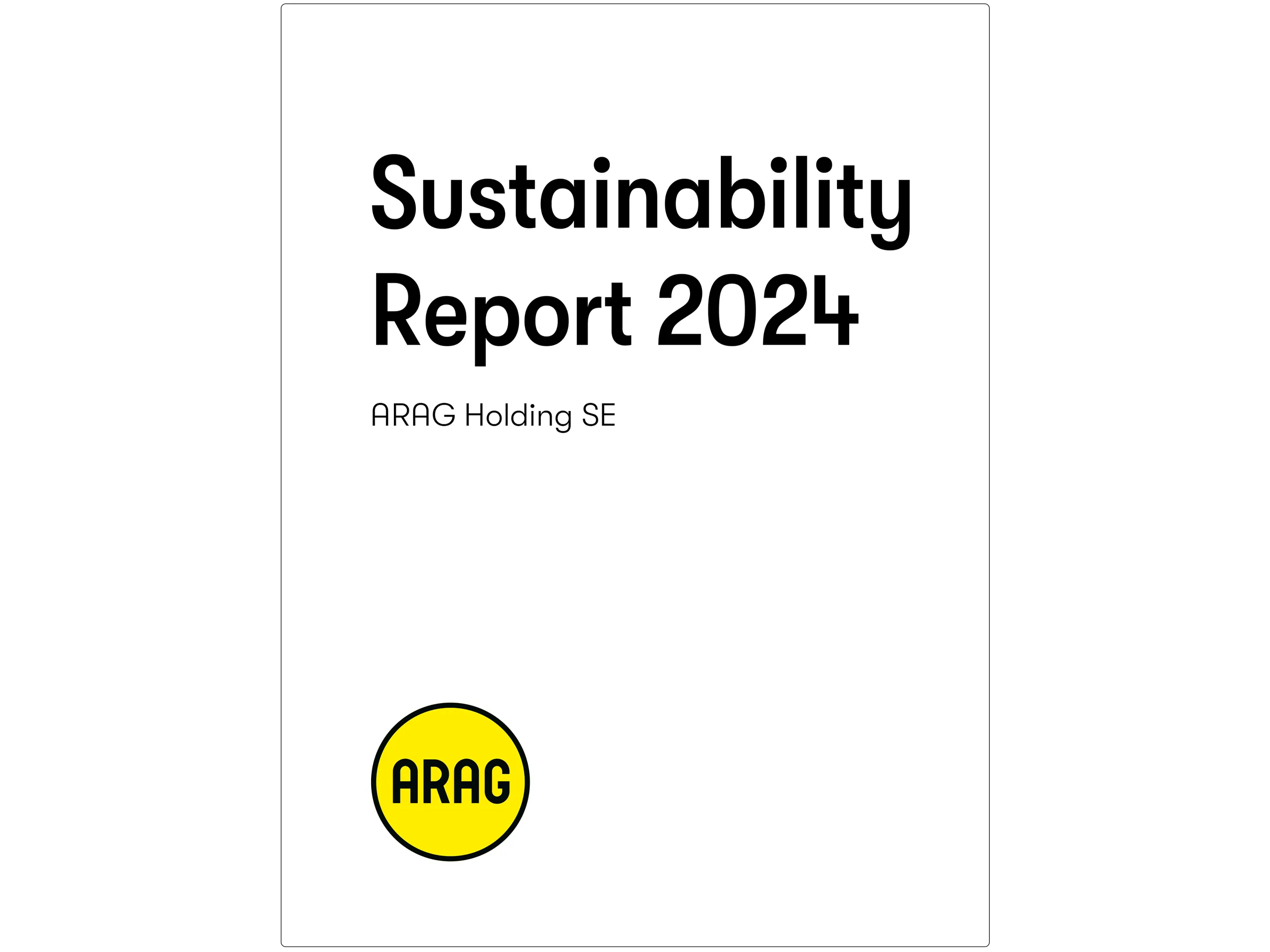 Title ARAG Sustainability Report 2024 EN