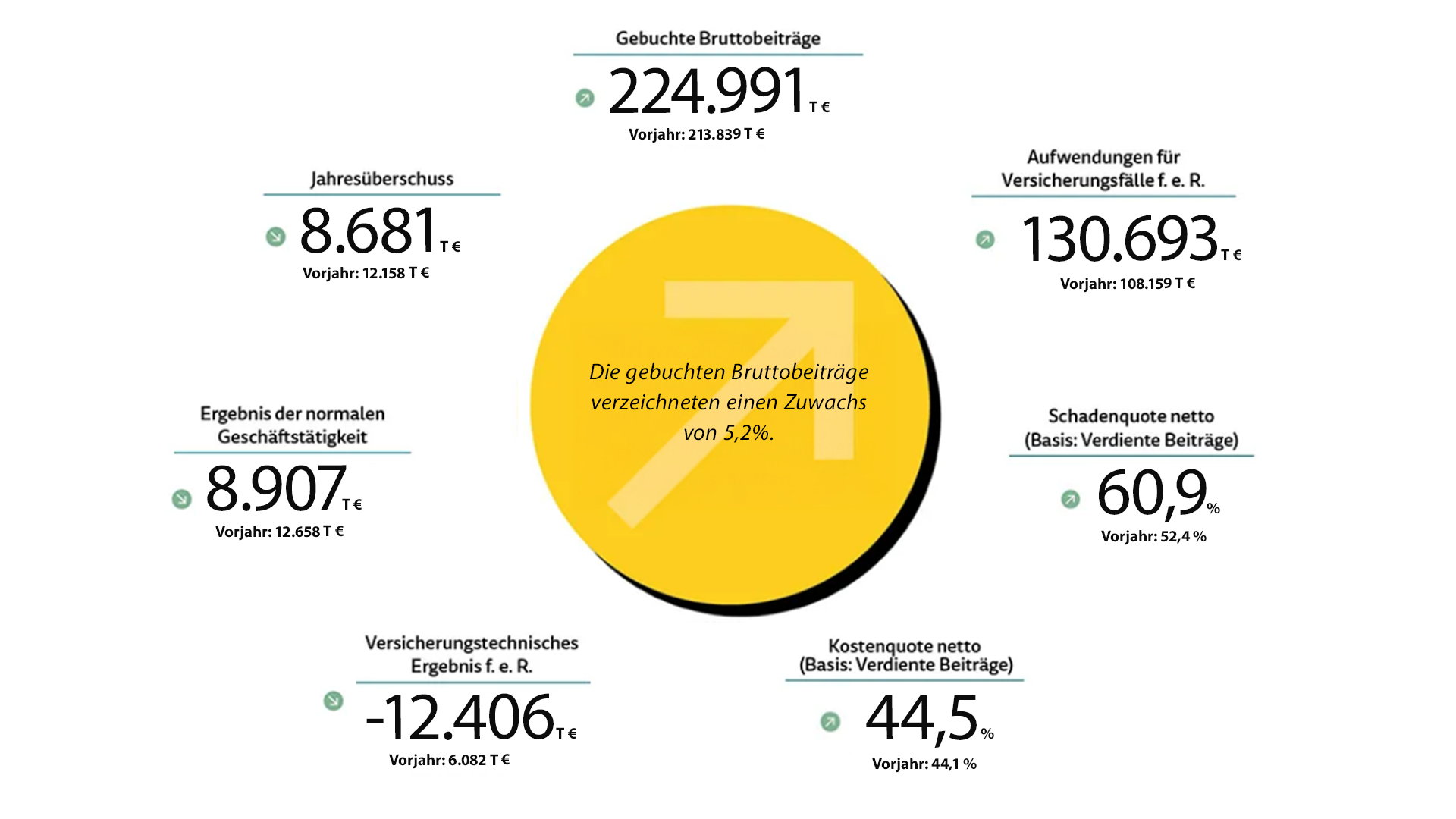 Unternehmenskennzahlen der ARAG Allgemeine Versicherungs-AG 2024